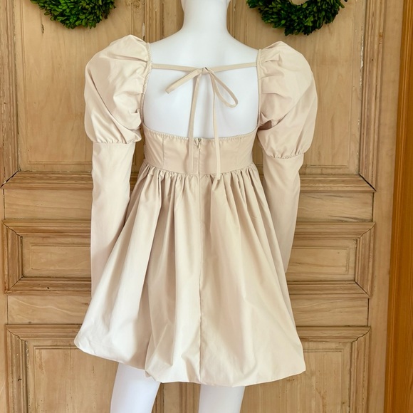 LOOK SKY LONG SLEEVE BUBBLE MINI DRESS NWOT - Picture 4 of 4